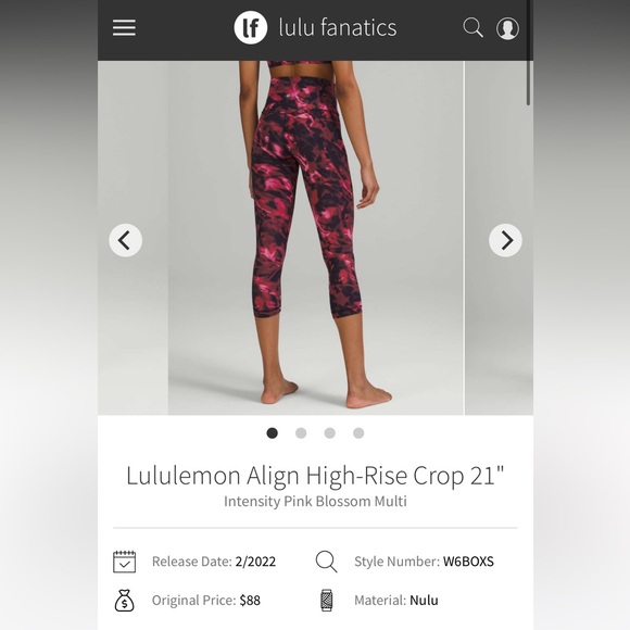 NWT Lululemon Align High-Rise Crop 21" - Picture 7 of 11